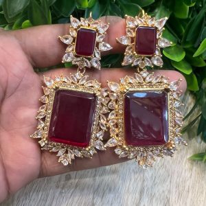 Standard Glass Stone Earrings