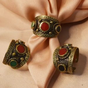 Antique Three Stone Afghani Ring